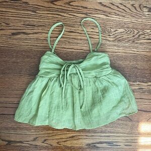 Sage Babydoll Top